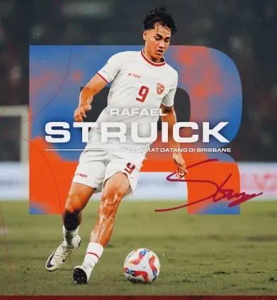 Rafael Struick Siap Bersinar dengan Nomor 7 di Brisbane Roar