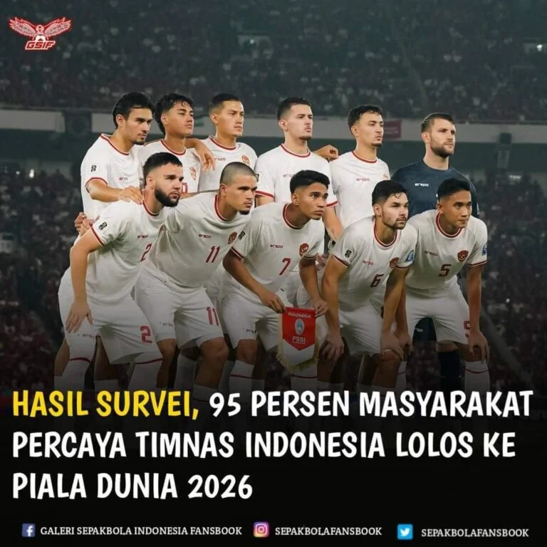 Survei Ungkap Optimisme Publik Terhadap Peluang Timnas Indonesia di Kualifikasi Piala Dunia 2026