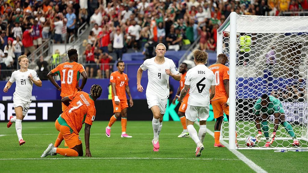 Norwegia Singkirkan Pantai Gading 2-1, Gol Haaland Antar ke Babak 16 Besar